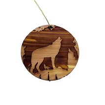 Mountain Wolves - Cedar Ornament - £15.65 GBP