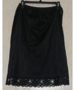 NEW WOMENS LORRAINE ANTRON III NYLON BLACK HALF SLIP   SIZE MEDIUM  MADE... - €21,95 EUR