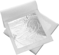 Edible Silver Leaf Pure Sheet Extra Large Sheet 24K Pure Silver 13 X13cm... - $248.05 MXN