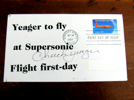 Chuck Yeager Speed Of Sound Ace Pilot Signed Auto X-1 1997 Fdc Envelope Jsa - £174.09 GBP