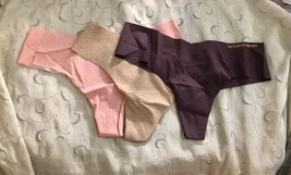 Lot of (3) Victoria Secret No-Show Thongs Size Medium - $17.95