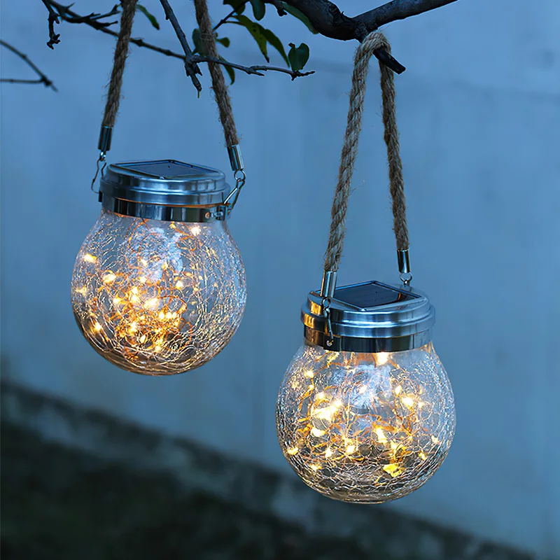 WAKYME 30 LED Solar Light Fairy Mason Jar Lamp Garden Decoration Lantern Night L - £193.73 GBP