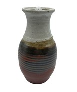 Studio Pottery Vase Measures 8&quot; Tall Western Brown Earth Tone Signed Art... - £47.84 GBP