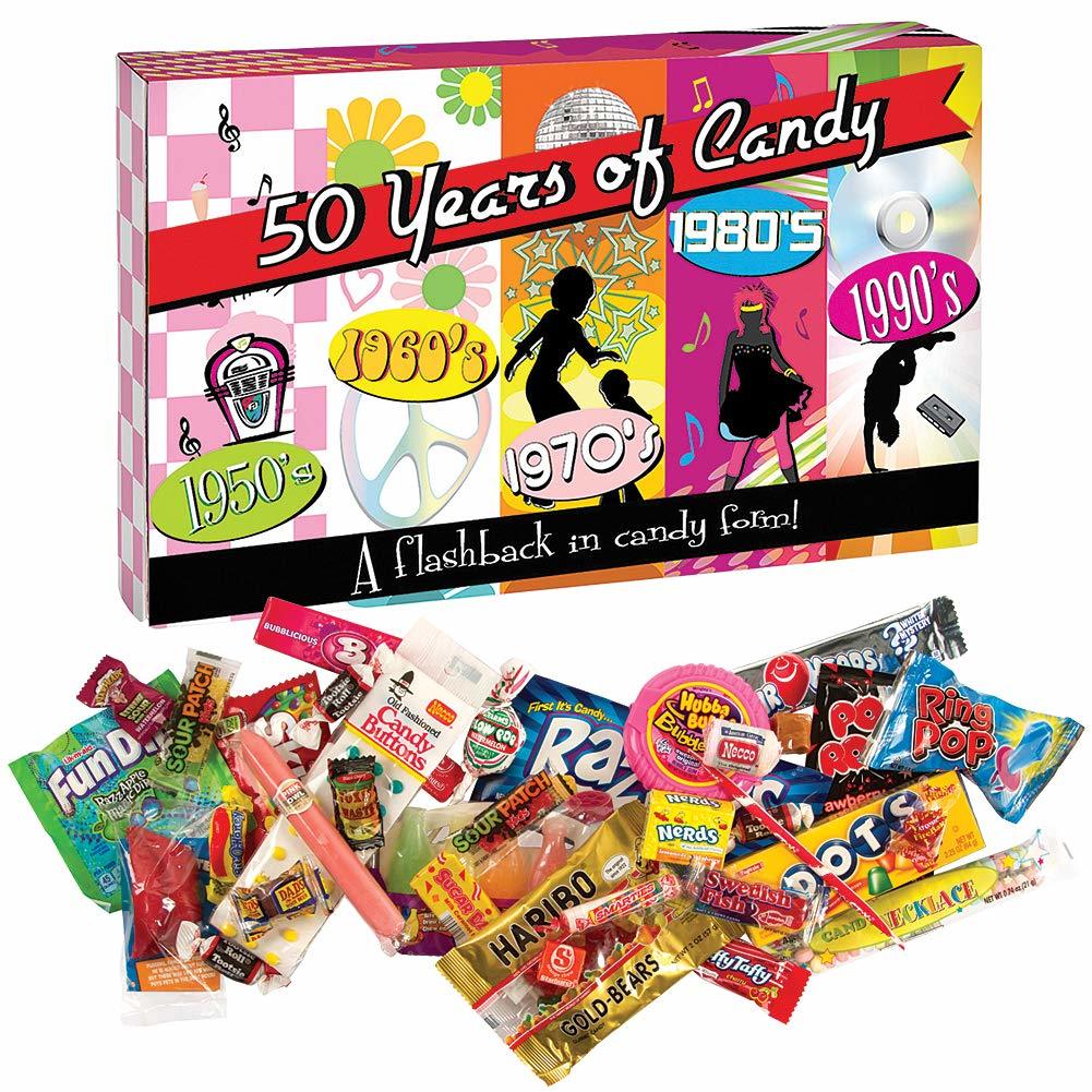 50 Years Of Candy-Decades Box: Nostalgic Candy, 1950S,1960S,1970S,1980S,... - $40.99