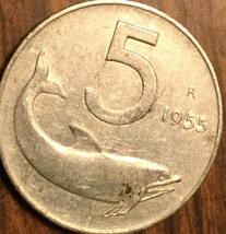 1955 Italy 5 Lire Coin - £1.40 GBP
