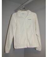 COLUMBIA Ivory Cream Fleece Full Zipper Jacket Womens Size M Off-white P... - $19.00