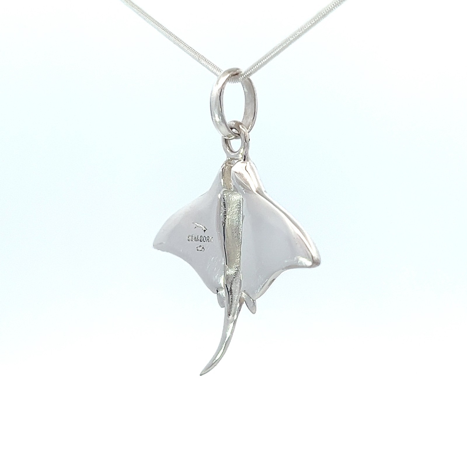 Starborn Abalone Shell Stingray Pendant Necklace (22") Blue Item image 5