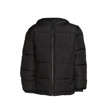 Swiss Tech Boys Black Full Zip Hooded Puffer Jacket, Size M 8 NWT - £17.52 GBP