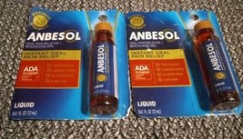 Lot Of 2 Anbesol Maximum Strength Oral Pain Relief Liquid 0.41 oz(Y102) - $14.00