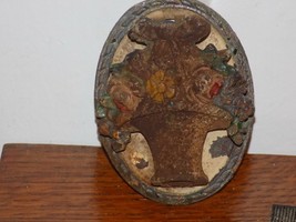 Vintage Hubley 1920’s Basket of Flowers Door Knocker Cast Iron - $564.28 MXN