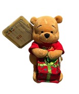 Disney Store Winnie The Pooh Plush Toy Holding Gift Red &amp; Green Holiday ... - €6,59 EUR