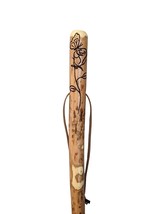 Walking Stick with Rose and Butterfly Image, Carved Hiking Stick, Hand-c... - £55.93 GBP+