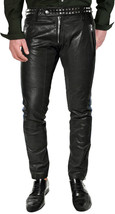 Black Leather Pants Men Soft Lambskin Real Leather Sexy Trouser Style - £119.74 GBP