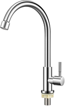 Stainless Single Hole Faucet Tap for Bathroom Kitchen Sink Outdoor Garden Bar - £24.89 GBP