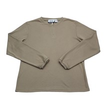 955 Originals Sweater Womens M Beige Long Sleeve Crew Neck Chest Zip Pul... - £20.48 GBP