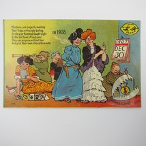 Leap Year Man Trap Women Hunt Men Marriage Riffle Humor Unposted Antique 1908 - £7.97 GBP