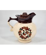 Vintage McCoy Art Pottery Footed Two Tone Rooster Floral Cookie Jar - 9.5&quot; - £15.41 GBP