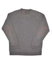 Orvis Sweatshirt Mens M Grey Crewneck Cotton Blend Raglan Pullover Elbow Patches - £17.80 GBP