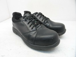 Dakota Women&#39;s Lace-Up Steel Toe Sport Oxford Shoes 3105 Black Leather Size 7.5M - £33.80 GBP