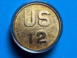 CIRCA 1910-1937, U.S. 12th REGIMENT, COLLAR DISK, TYPE I, ENLISTED, U.S.... - €12,96 EUR