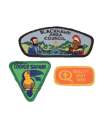 3 Scout Patches Blackhawk Council Plus 2 More 1980s - €8,18 EUR