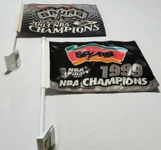 Spurs Basketball 1999 and 2003 Football NBA Champions Vehicle Car Flags - £3.94 GBP