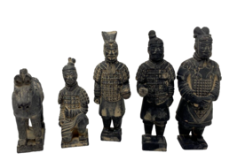 Terracotta Army Warriors Statues Set, Xian China Set of 5 - $23.74