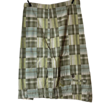 Tommy Bahama Golf/Casual Shorts Mens Green Block Plaid Size 34 100% Cotton - £18.86 GBP