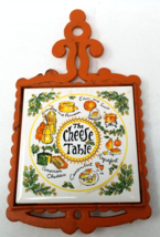 Trivet 1970s The Cheese Table Camembert Roquefort Japan Orange Vtg - $17.05