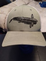 Rep Your Water Trout Fish Fishing Hat Gray SnapBack Fish Cap Outdoor - £11.57 GBP