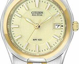 Citizen Eco-Drive Corso EW0944-51P Two Tone Beige Dial Date Womens Dress... - $110.00