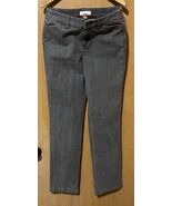 Christopher &amp; Banks Grey Lightweight Denim Pants Trousers Sz  4 Excellen... - $11.75 CAD