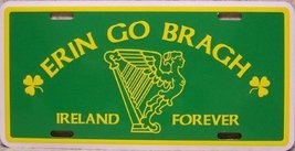 Erin Go Bragh Flag - - Ireland Forever - - Irish Metal License Plate by WILDFLAG - £5.41 GBP