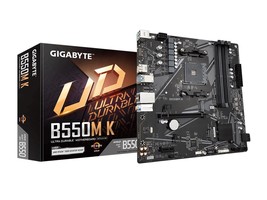 GIGABYTE B550M K AM4 AMD B550 Micro-ATX Motherboard with Dual M.2, SATA 6Gb/s, U - £125.06 GBP