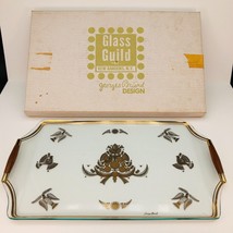 Vintage MCM Georges Briard Peace Dove 10.5x18 Tray Wood Handles w/ Original Box - £23.70 GBP