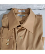 Chereskin Mens Dress Shirt Long Sleeves 17-17 1/2 34/35 Dry Cleaned Gold... - £10.15 GBP