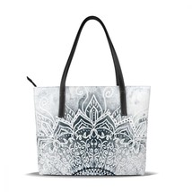Mandala Handbag Mandala Top-handle Bags Teen Womens Leather Tote Bag Print Unive - £46.46 GBP