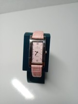 Liz Claborne Women&#39;s Pink Toned Watch Tested ** Leather Band Cracking** - £5.51 GBP