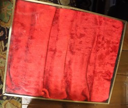 Vintage small display case with red velvet 10 1/2 by 12 1/2 by 1 1/2 inch - $29.00