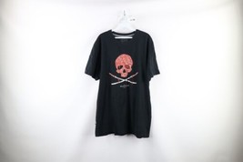 Vtg Marc Ecko Mens XL Faded Spell Out Japanese Skull Sword Skull T-Shirt Black - £27.05 GBP