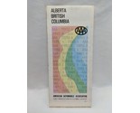 Vintage 1978 AAA Alberta British Columbia Travel Map - $35.63