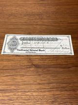 1909 Farmer's &amp; Merchant's Bank Check #20350 Continental National Bank  ... - $11.88