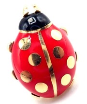 Authentic! Vintage Cartier 18k Yellow Gold Red Enamel Ladybug Pin Clip - £2,677.84 GBP