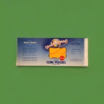 World Around Uncirculated Tin Can Label Sliced Cling Peaches 1965 H.B Pa... - €8,67 EUR