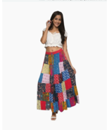 NWT Boho Hippie Patchwork Long Flowing Elastic Waist Skirt Gypsy Festiva... - £39.19 GBP