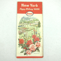 Vintage 1963 ESSO New York Road Map &amp; Sight-Seeing Tour Guide Cities Recreation - £15.62 GBP