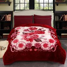 Red - Queen Clearance Heavy Mink Blanket Fleece Warm Blanket10lbs - £100.70 GBP
