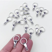 Dollhouse Towel Holder Ring or Door Knocker Silver 1/12 Scale 2 Pieces - $3.95