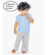 72 Pack Bulk Load  American Apparel Infant Baby Rib Tee Baby Blue 12 Mon... - $69.79 CAD