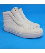 Vans Sk8-Hi Triple White Leather Laceless Sneakers Men 6.5 Women 8 Shoes - £19.52 GBP